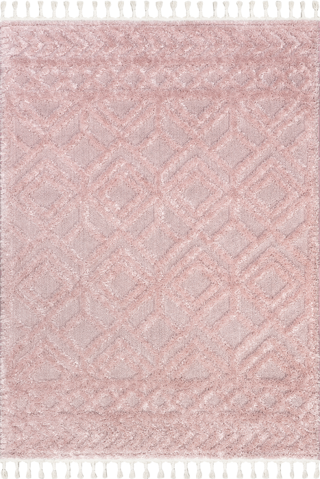 Roze trellis vloerkleed 120x180 cm