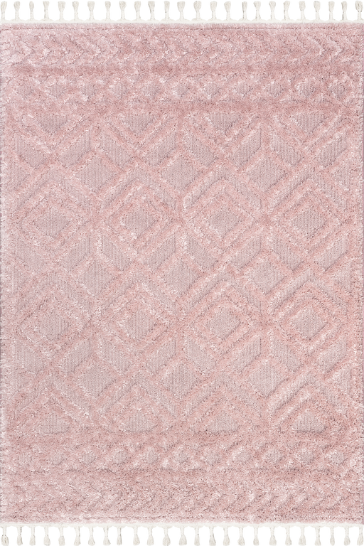 Roze trellis vloerkleed 120x180 cm