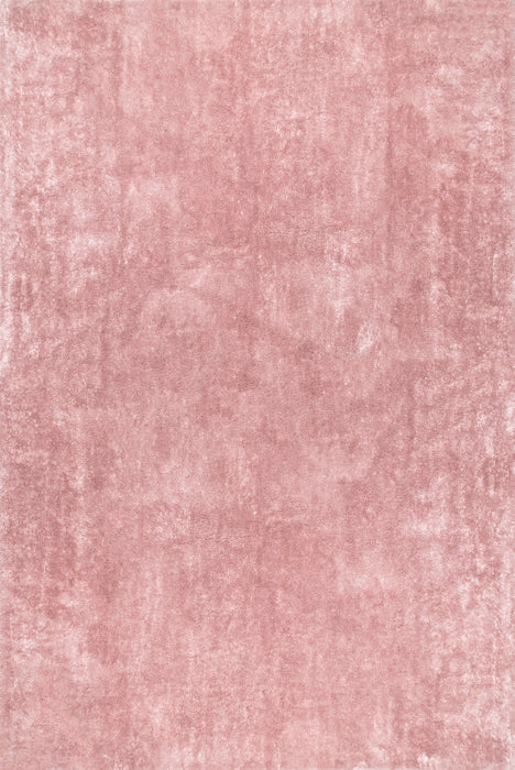 Roze wasbaar shag-vloerkleed 60x90 cm