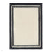 Piper Modern Plain Border Hand-Woven Wool Monochrome/Cream/Black Rug