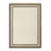 Piper modern effen rand handgeweven wollen taupe/beige/crème vloerkleed