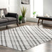 Plaid Machine Washable Area Rug in Grey 150x230 cm