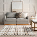 Plaid Tasseled Area Rug 120x180 cm Ivory