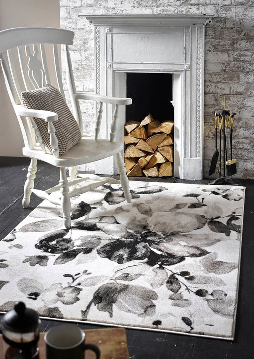 Plantation Range Floral Grey Rug