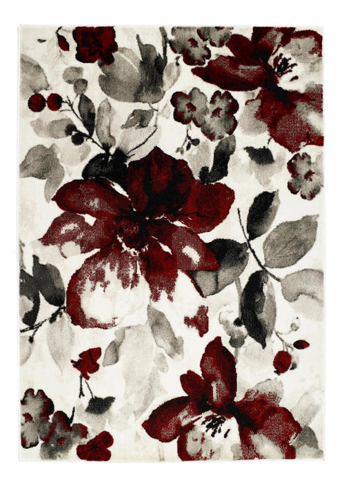 Plantation Range Floral Red Rug
