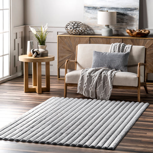 Plush Cloud Washable Area Rug 120x180 cm Silver