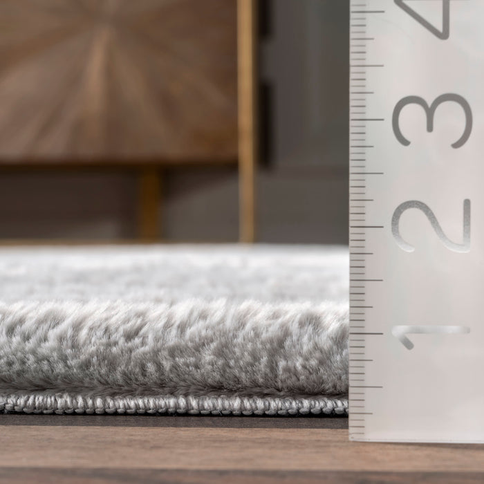 Plush Cloud Washable Area Rug 120x180 cm Silver