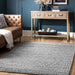 Plush Grey Shag Area Rug for Home Decor