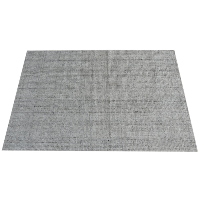 Plush Hand-Tufted Beige Grey Wool Polyester Area Rug