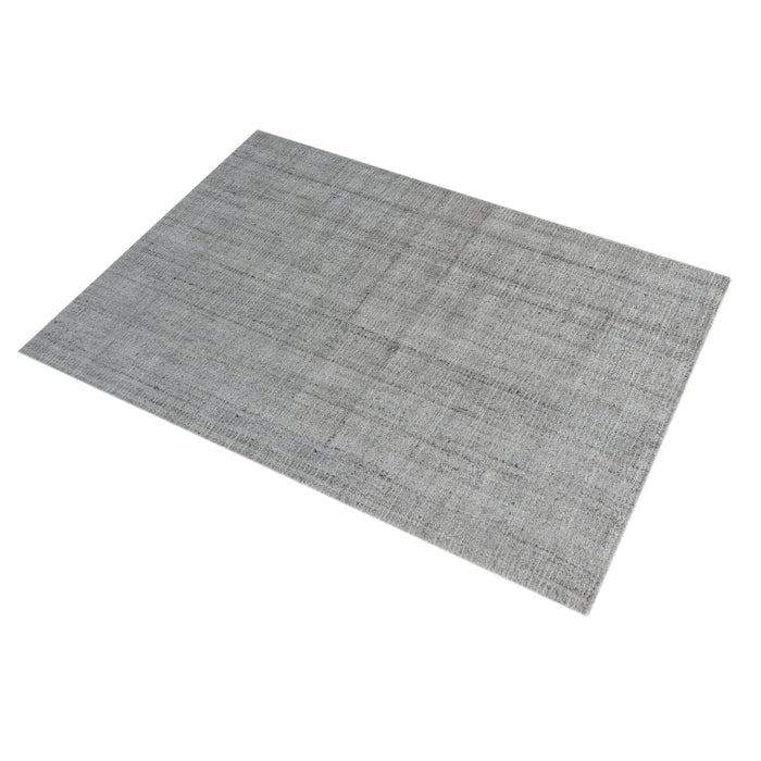 Plush Hand-Tufted Beige Grey Wool Polyester Area Rug