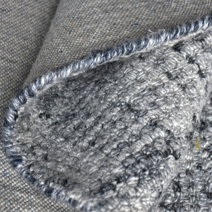 Plush Hand-Tufted Beige Grey Wool Polyester Area Rug