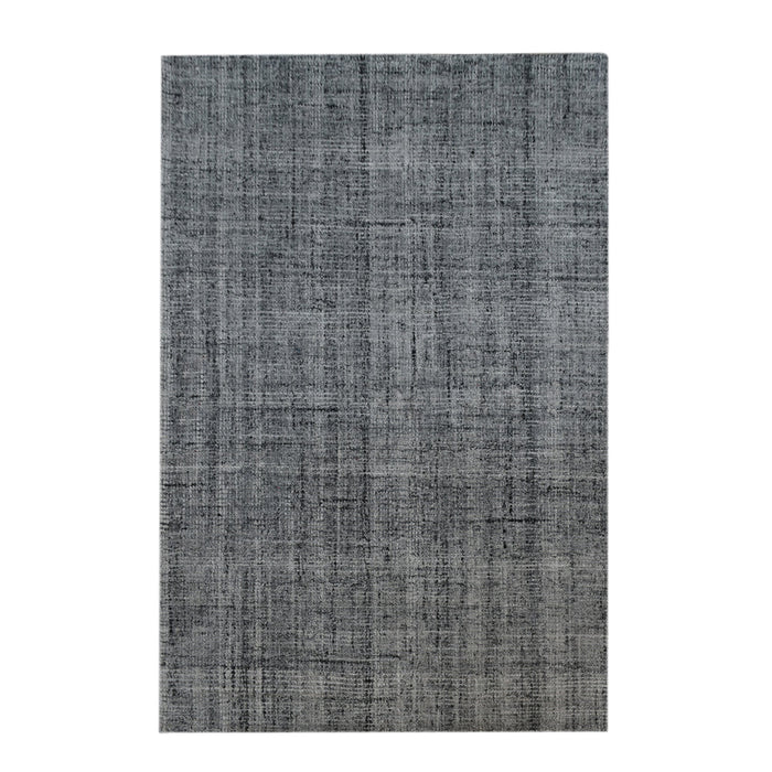 Plush Hand-Tufted Beige Grey Wool Polyester Area Rug