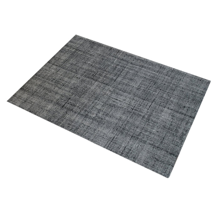 Plush Hand-Tufted Beige Grey Wool Polyester Area Rug