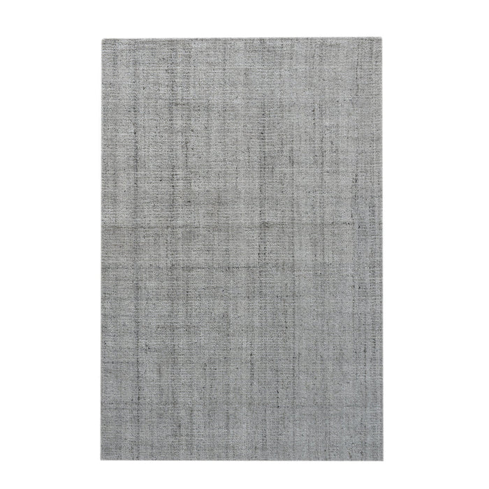 Plush Hand-Tufted Beige Grey Wool Polyester Area Rug