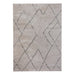 Plush Polyester Microfiber Area Rug in Ivory and Charcoal
