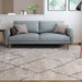 Plush Polyester Microfiber Area Rug in Ivory and Charcoal