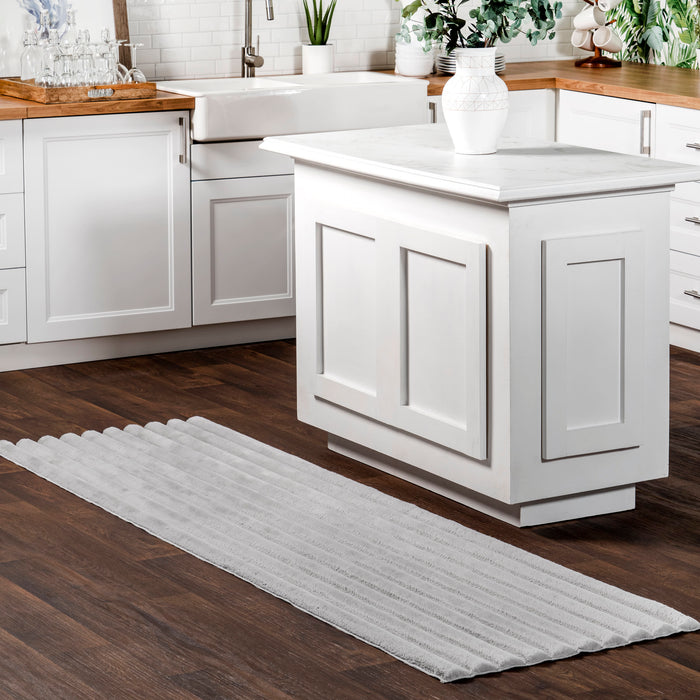 Plush Silver Washable Cloud Area Rug 120x180 cm