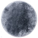 Plush Super Thick Heavyweight High-Density Luxury Hand-Woven Soft High-Pile Plain Polyester Shaggy Airforce Blue Round Rug