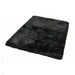 Plush Super Thick Heavyweight High-Density Luxury Hand-Woven Soft High-Pile Plain Polyester Shaggy Black Rug