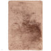 Plush Super Thick Heavyweight High-Density Luxury Hand-Woven Soft High-Pile Plain Polyester Shaggy Blush Round Rug