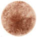 Plush Super Thick Heavyweight High-Density Luxury Hand-Woven Soft High-Pile Plain Polyester Shaggy Blush Round Rug