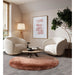 Plush Super Thick Heavyweight High-Density Luxury Hand-Woven Soft High-Pile Plain Polyester Shaggy Blush Round Rug