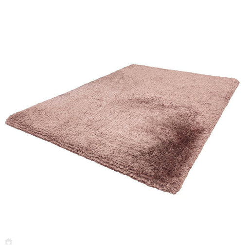 Plush Super Thick Heavyweight High-Density Luxury Hand-Woven Soft High-Pile Plain Polyester Shaggy Blush Rug