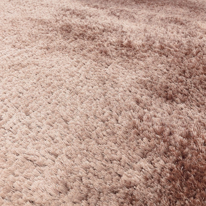 Plush Super Thick Heavyweight High-Density Luxury Hand-Woven Soft High-Pile Plain Polyester Shaggy Blush Rug