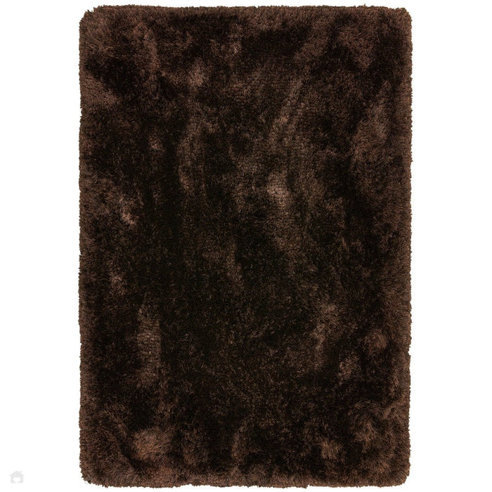 Pluche super dik zwaargewicht luxe handgeweven zacht hoogpolig polyester shaggy donker chocolade tapijt met hoge dichtheid