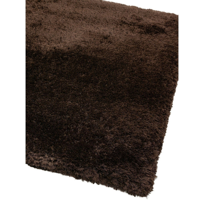 Pluche super dik zwaargewicht luxe handgeweven zacht hoogpolig polyester shaggy donker chocolade tapijt met hoge dichtheid