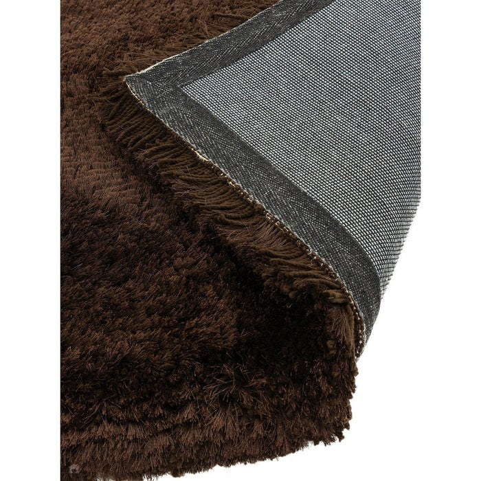 Pluche super dik zwaargewicht luxe handgeweven zacht hoogpolig polyester shaggy donker chocolade tapijt met hoge dichtheid