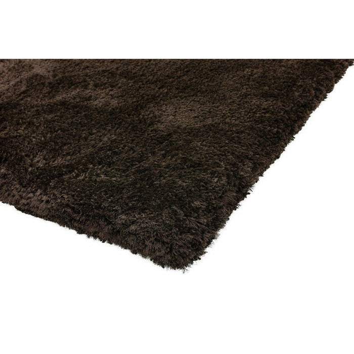 Pluche super dik zwaargewicht luxe handgeweven zacht hoogpolig polyester shaggy donker chocolade tapijt met hoge dichtheid