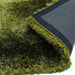 Pluche superdik, zwaargewicht luxe handgeweven zacht hoogpolig polyester shaggy groen tapijt met hoge dichtheid