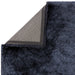 Plush Super Thick Heavyweight High-Density Luxury Hand-Woven Soft High-Pile Plain Polyester Shaggy Navy Blue Round Rug