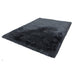 Plush Super Thick Heavyweight High-Density Luxury Hand-Woven Soft High-Pile Plain Polyester Shaggy Navy Blue Round Rug