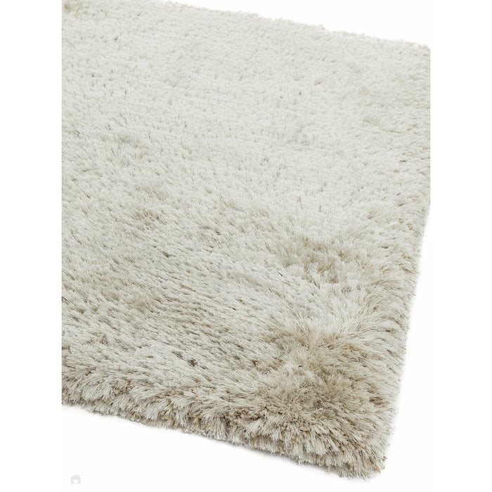 Plush Super Thick Heavyweight High-Density Luxury Hand-Woven Soft High-Pile Plain Polyester Shaggy Pearl Rug