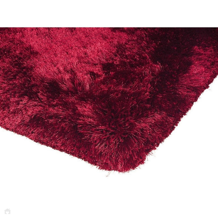 Plush Super Thick Heavyweight High-Density Luxury Hand-Woven Soft High-Pile Plain Polyester Shaggy Red Rug