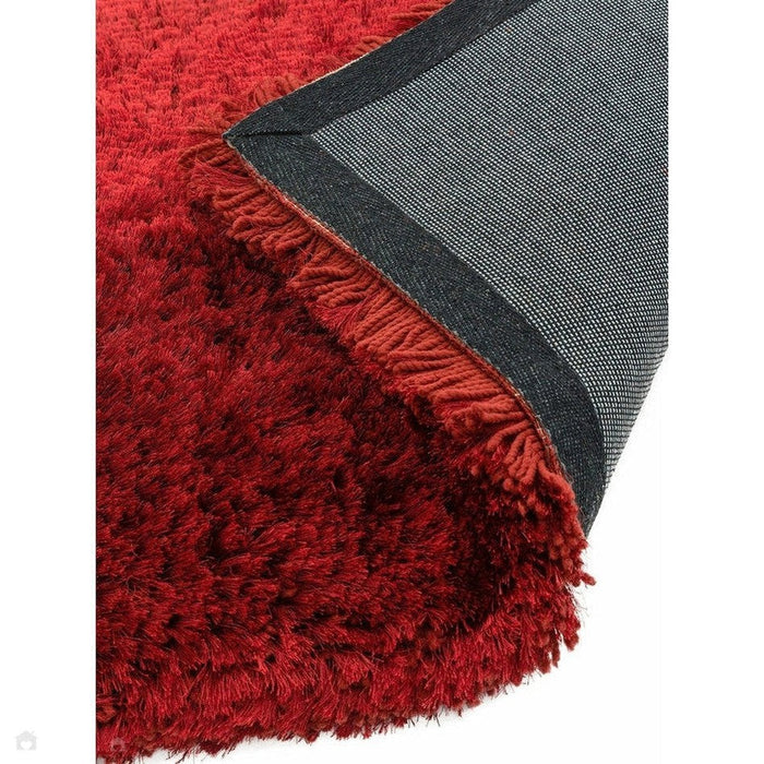 Plush Super Thick Heavyweight High-Density Luxury Hand-Woven Soft High-Pile Plain Polyester Shaggy Red Rug