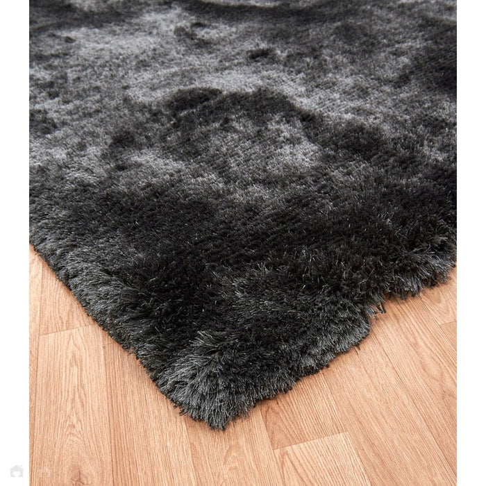 Plush Super Thick Heavyweight High-Density Luxury Hand-Woven Soft High-Pile Plain Polyester Shaggy Slate Rug