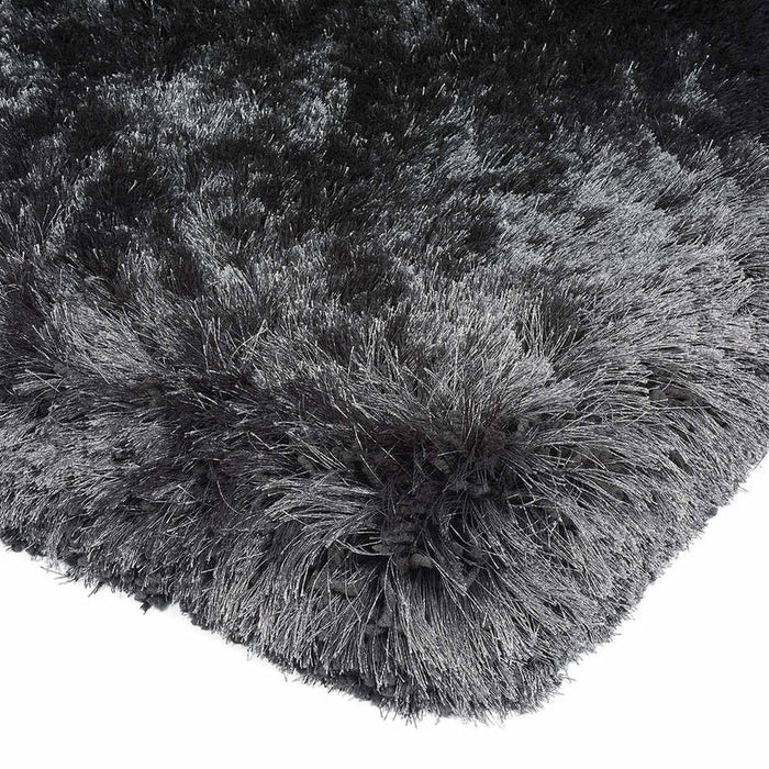 Plush Super Thick Heavyweight High-Density Luxury Hand-Woven Soft High-Pile Plain Polyester Shaggy Slate Rug