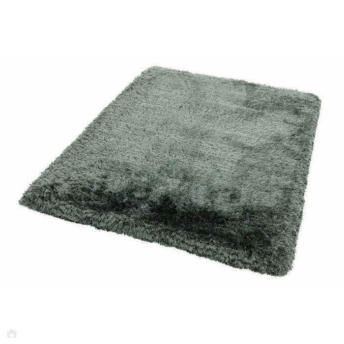 Plush Super Thick Heavyweight High-Density Luxury Hand-Woven Soft High-Pile Plain Polyester Shaggy Slate Rug