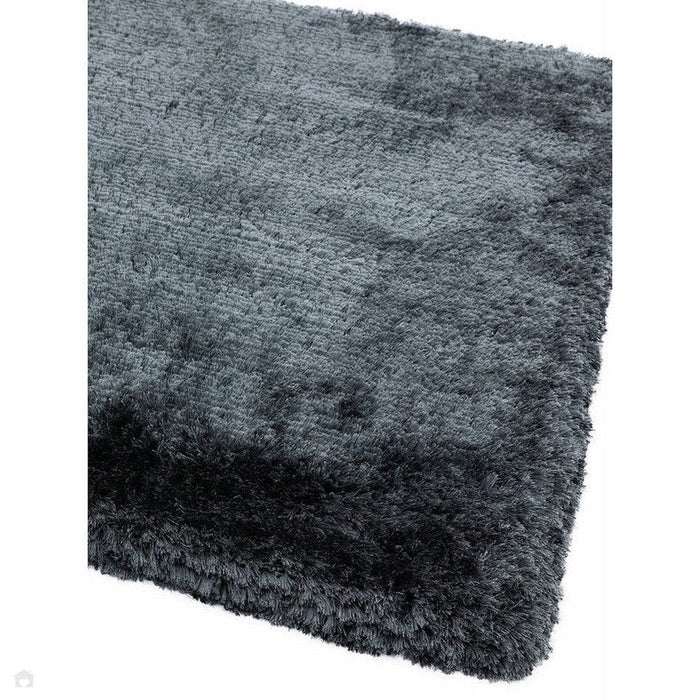 Plush Super Thick Heavyweight High-Density Luxury Hand-Woven Soft High-Pile Plain Polyester Shaggy Slate Rug
