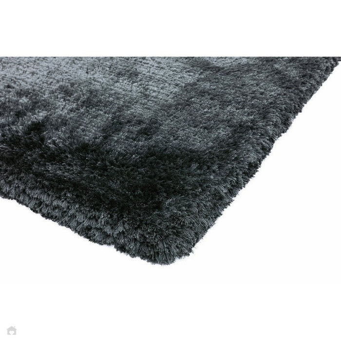 Plush Super Thick Heavyweight High-Density Luxury Hand-Woven Soft High-Pile Plain Polyester Shaggy Slate Rug