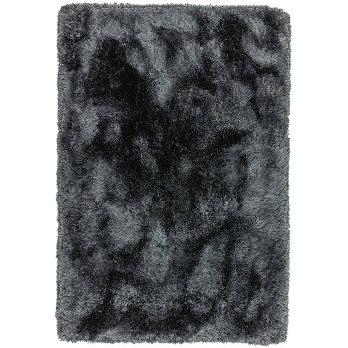Plush Super Thick Heavyweight High-Density Luxury Hand-Woven Soft High-Pile Plain Polyester Shaggy Slate Rug