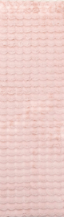 Plush Washable Blush Checkered Area Rug 120x180 cm