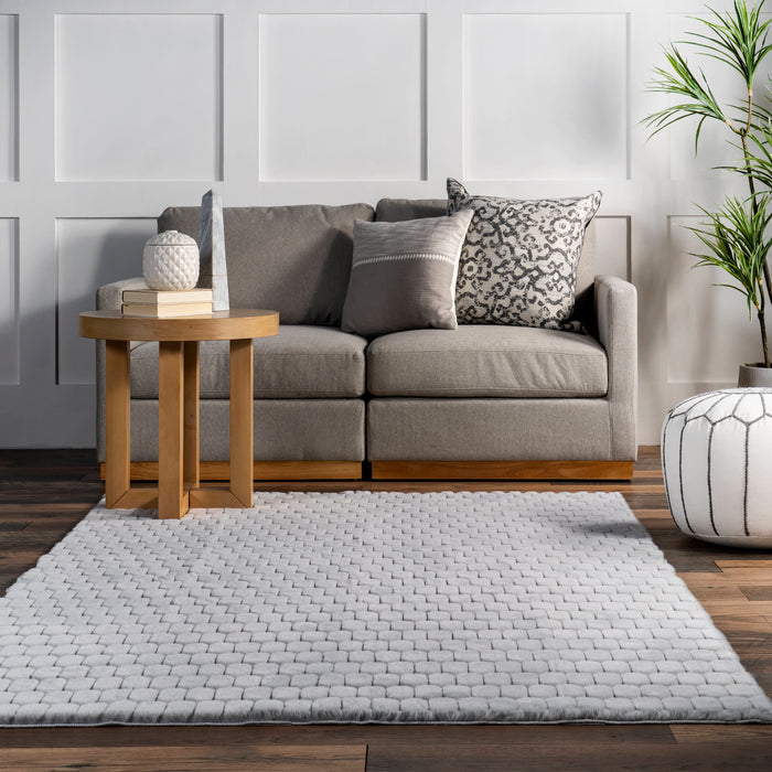 Plush Washable Cloud Rug 120x180 cm in Silver