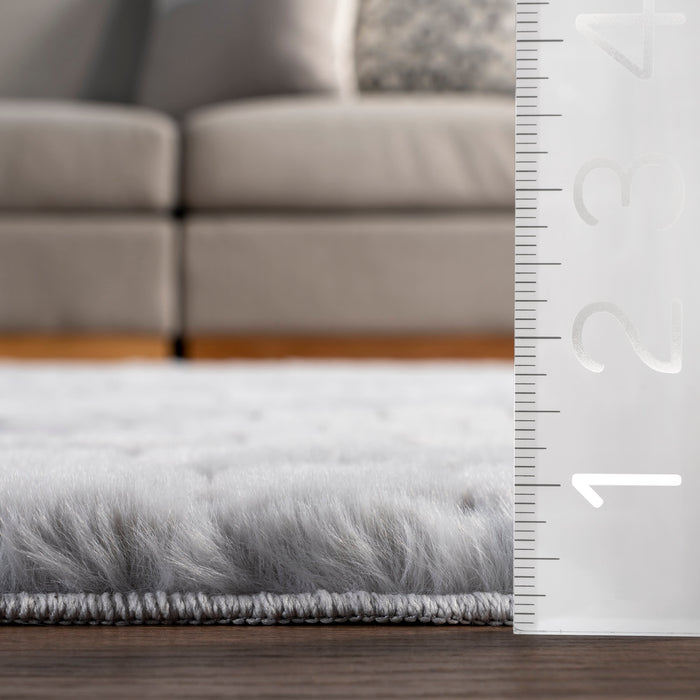 Plush Washable Cloud Rug 120x180 cm in Silver