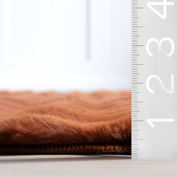 Plush Washable Cloud Rug in Brick Color 120x180 cm