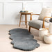 Plush Washable Dark Grey Faux Sheepskin Rug 120x160 cm