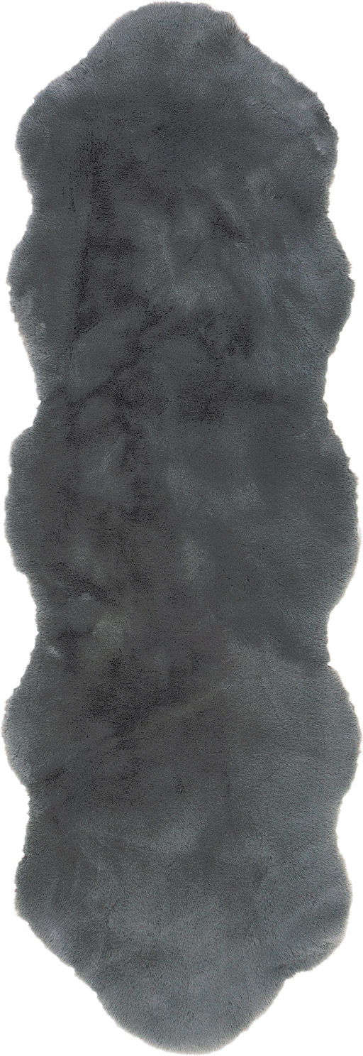 Plush Washable Dark Grey Faux Sheepskin Rug 120x160 cm